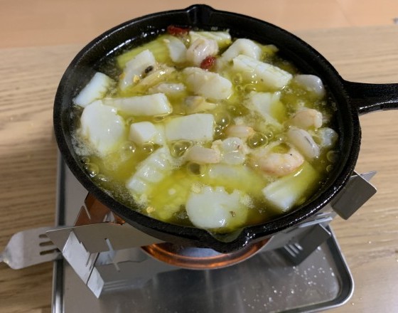 <苫小牧店>簡単アヒージョ作り