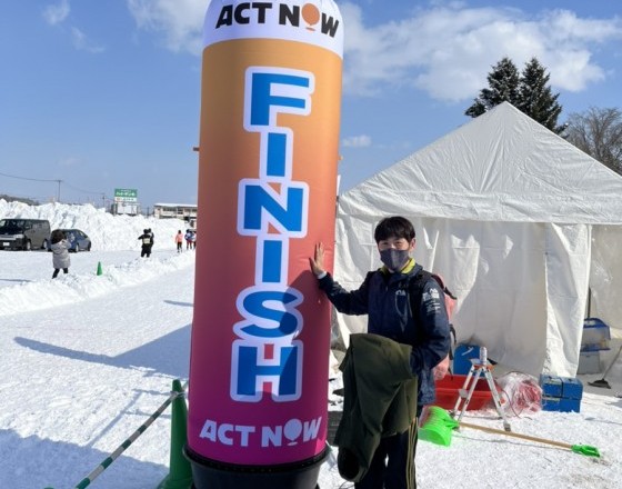 <苫小牧店>雪中マラソン