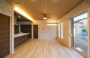 間接照明が美しい平屋