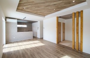 広々土間収納のあるヴィンテージモダンの家